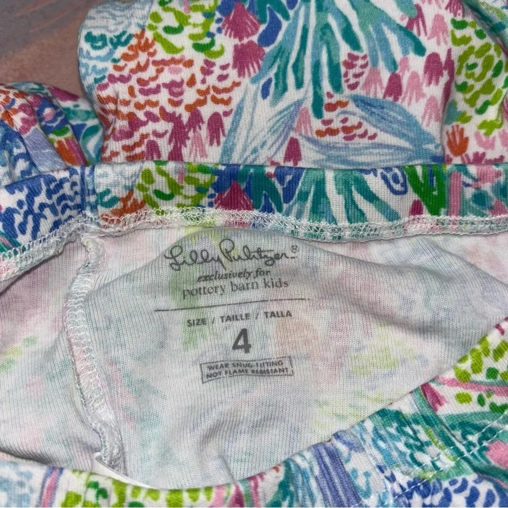 Lily Pulitzer Colorful Floral Pajama Set size 4